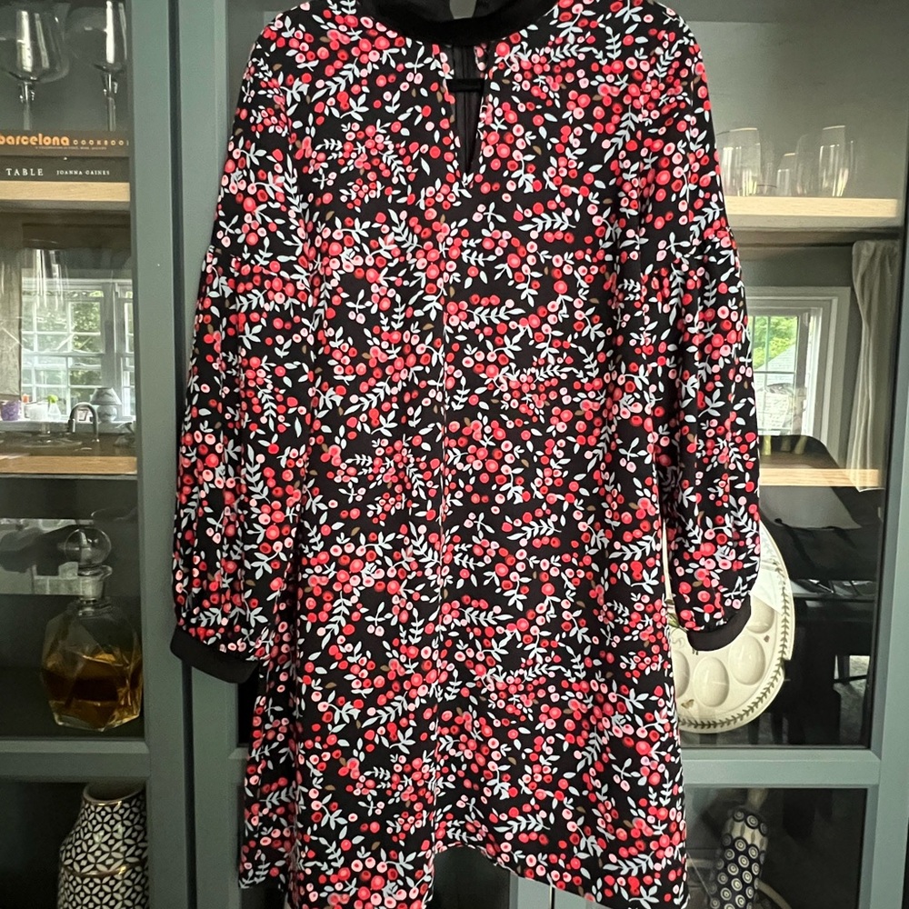 🌸 Black Floral Long Sleeve Mini Dress 🌸